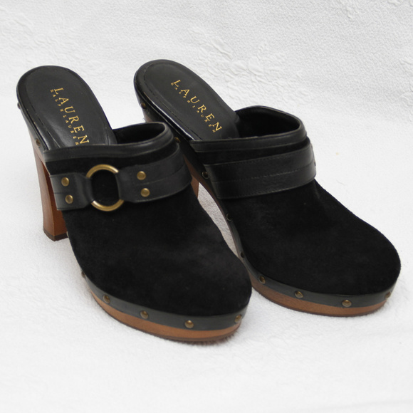 Ralph Lauren black suede shoes size M - Picture 7 of 7